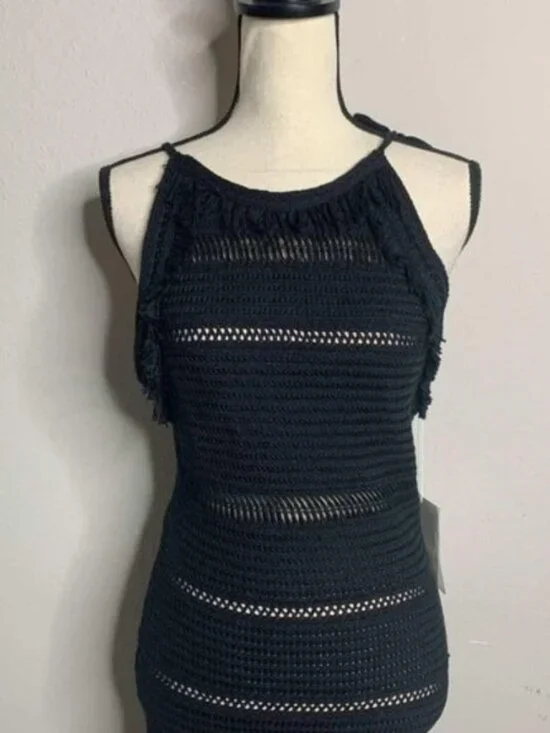 NWT Isabel Marant Etoile Aralia Black Crochet Mini Dress